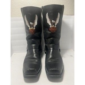 Harley Davidson Darren Eagle Harness Motorcycle Boots US Mens Size 12 M 91002